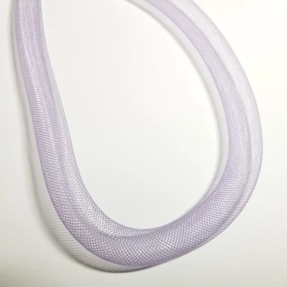 Relisted-Sajen mesh necklace Sterling Silver woven tube lavender purple - Picture 5 of 13